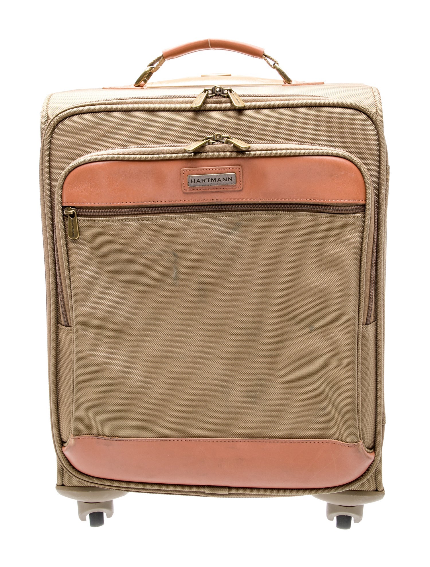 Hartmann brown rolling suitcase