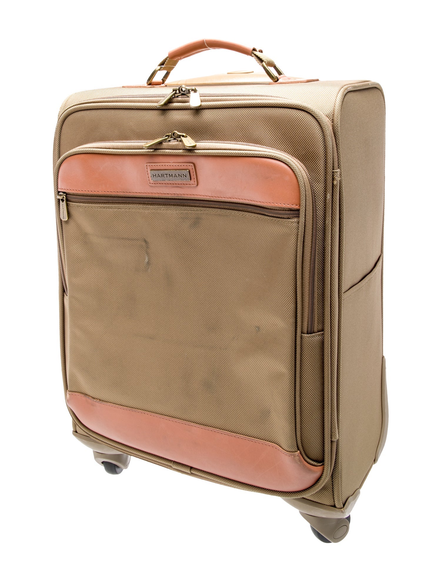 Hartmann brown rolling suitcase