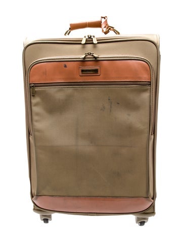 Pre-owned Hartmann Mens Green Rolling Suitcase