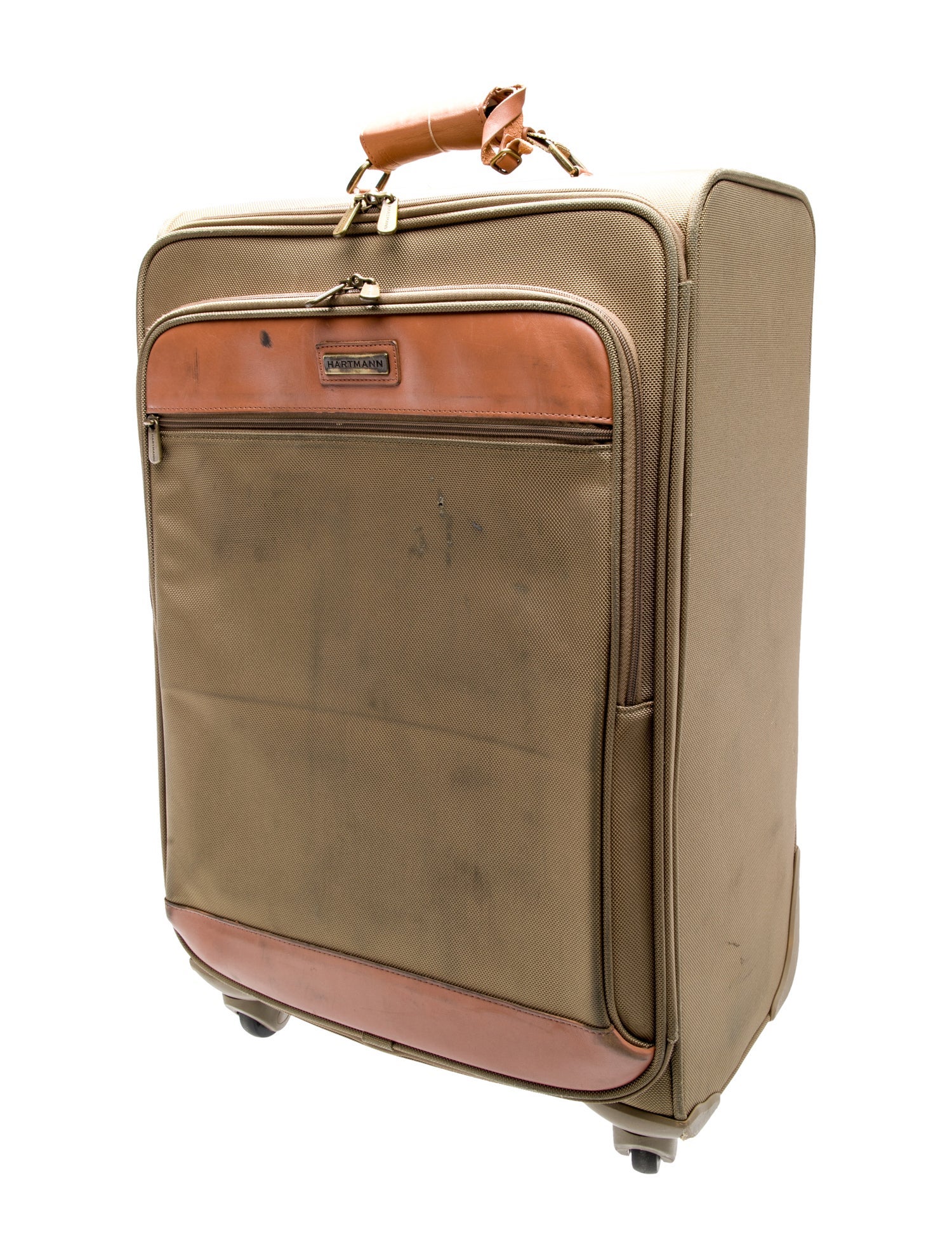 Hartmann mens green rolling suitcase
