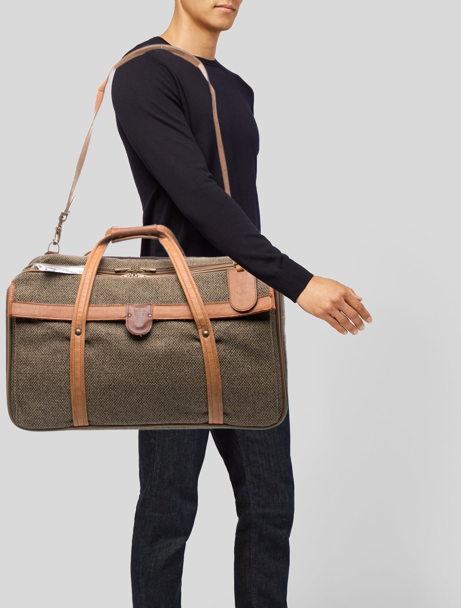 Hartmann Brown Tweed Carry-On