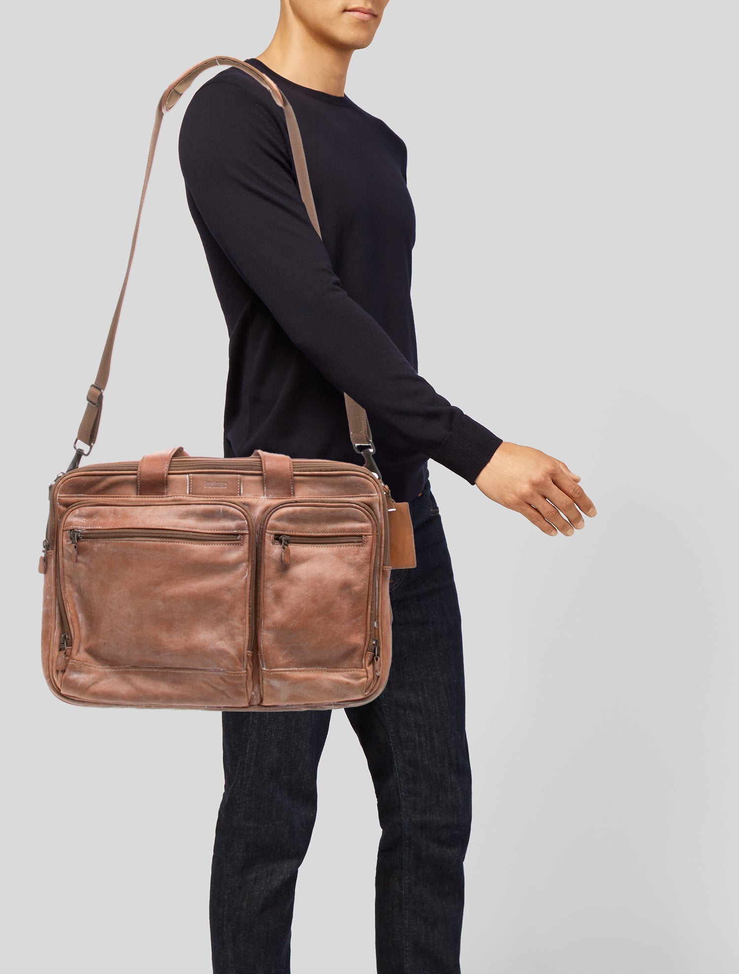 Hartmann Leather brown Hartmann carry on bag