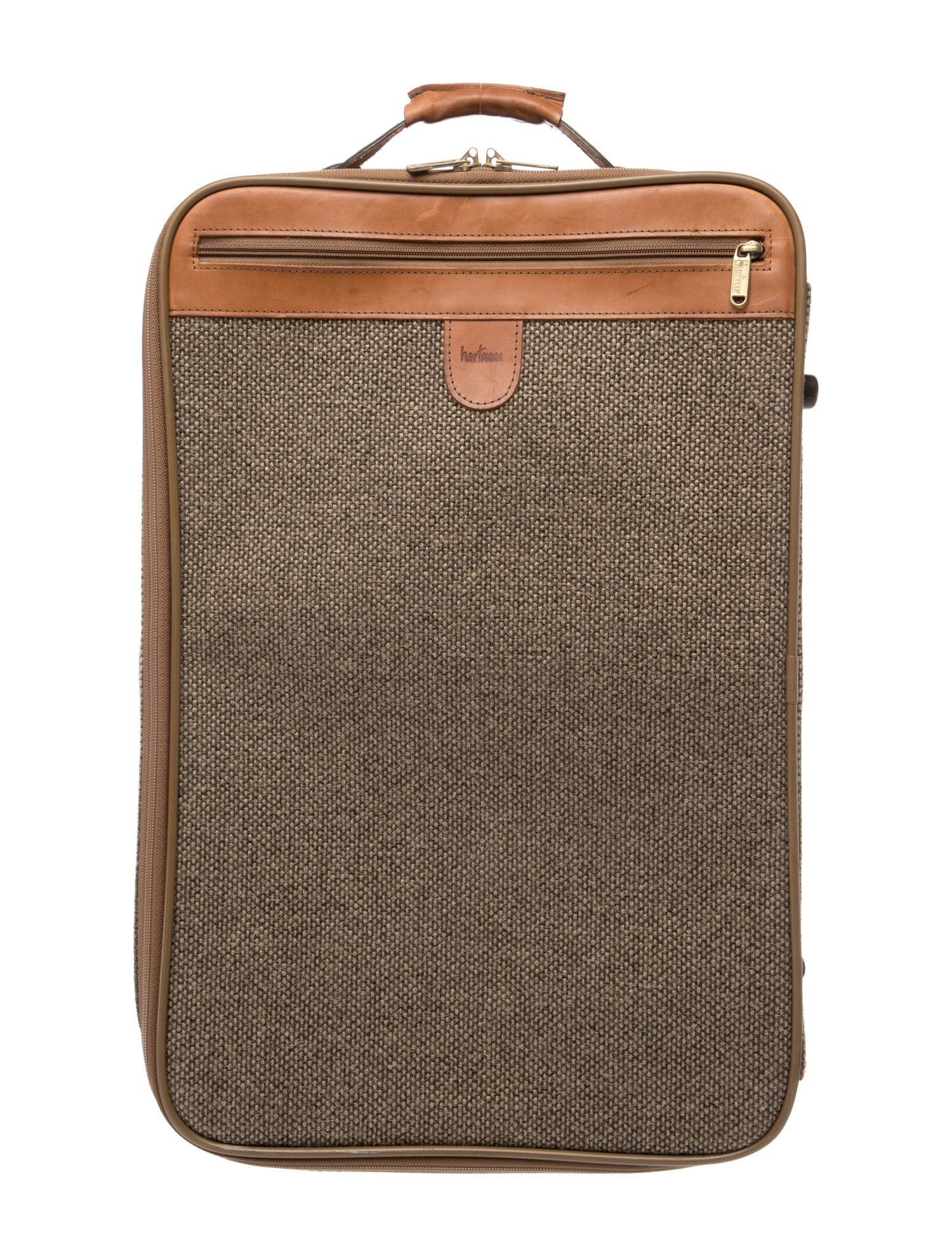 Hartmann Tweed and Leather Rolling Suitcase
