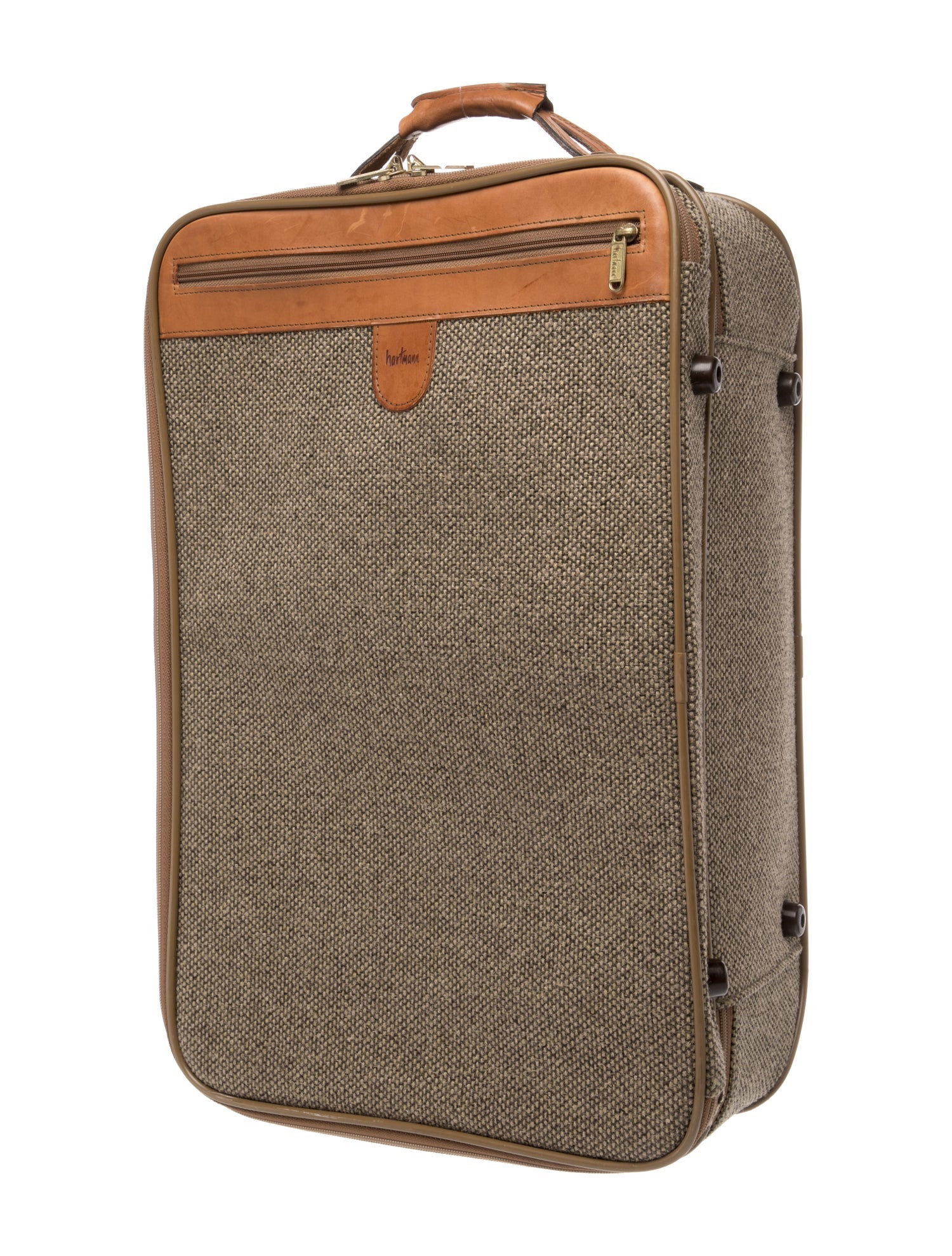 Hartmann Tweed and Leather Rolling Suitcase