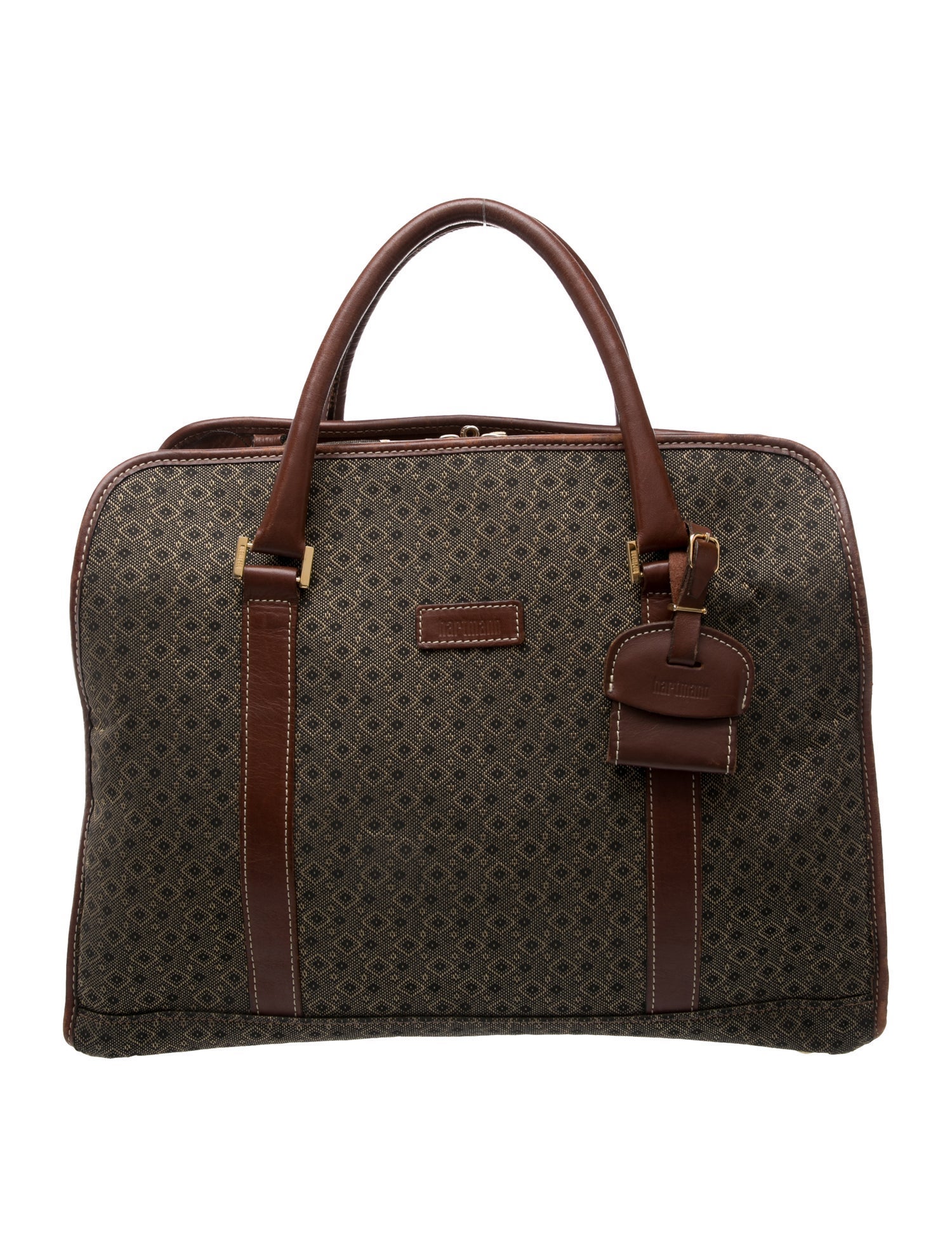 Hartmann Leather Trimmed Carry- On Bag with Luggage Tag
