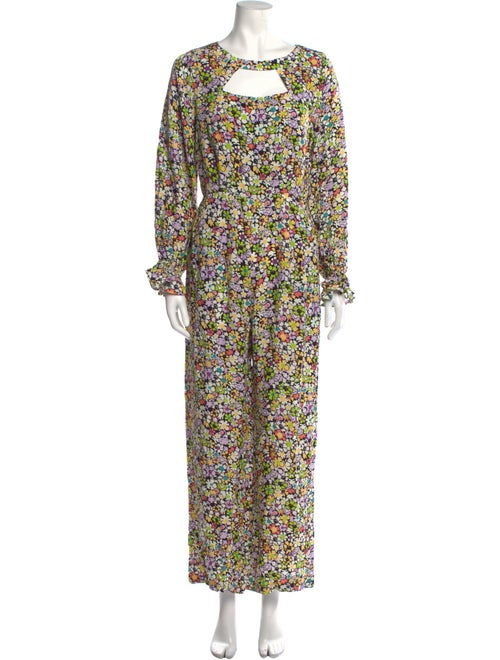 Høst & Vår Floral Print Scoop Neck Jumpsuit