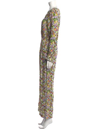 Høst & Vår Floral Print Scoop Neck Jumpsuit
