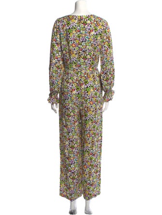 Høst & Vår Floral Print Scoop Neck Jumpsuit