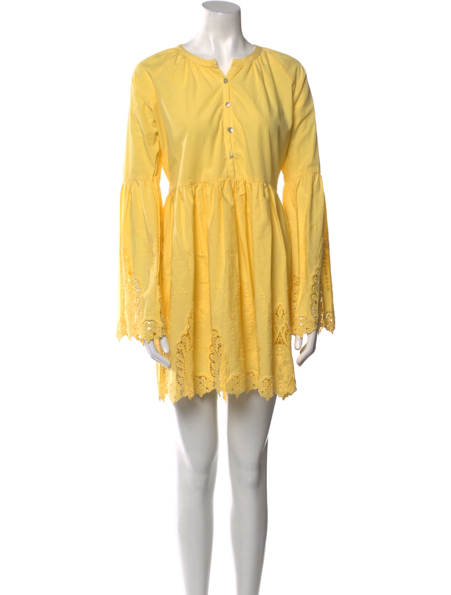 Høst & Vår Mock Neck Mini Dress