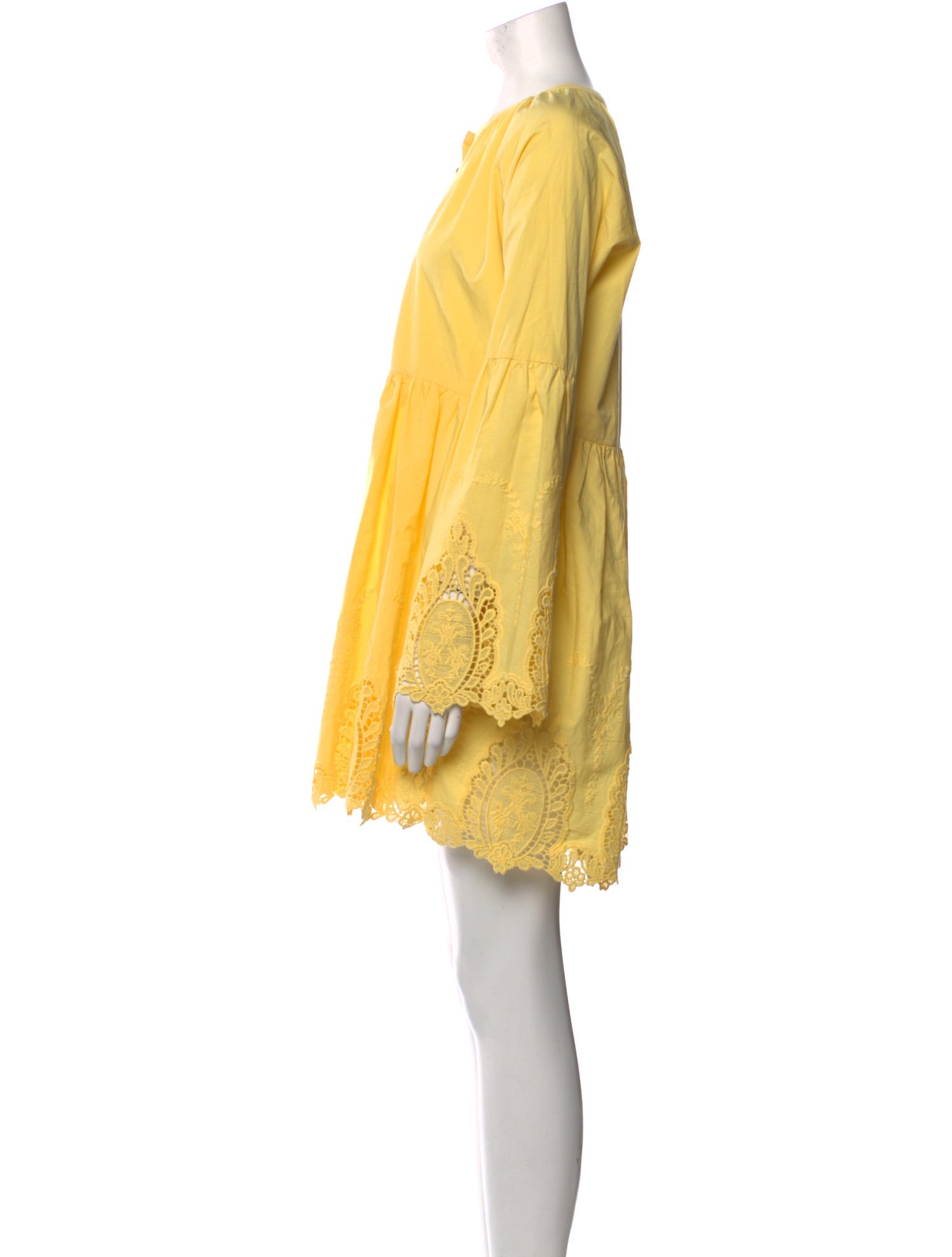 Høst & Vår Mock Neck Mini Dress