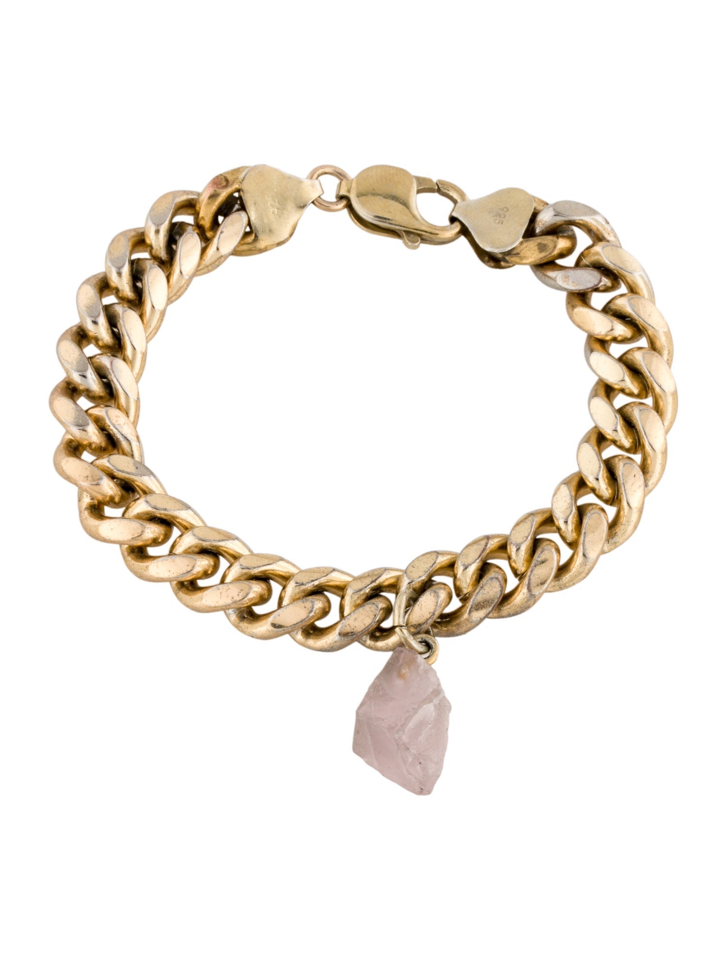 Hües Hües Rose Quartz Charm Bracelet