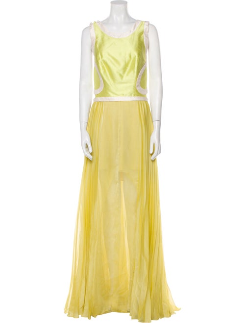 Hugo Espina Scoop Neck Long Dress