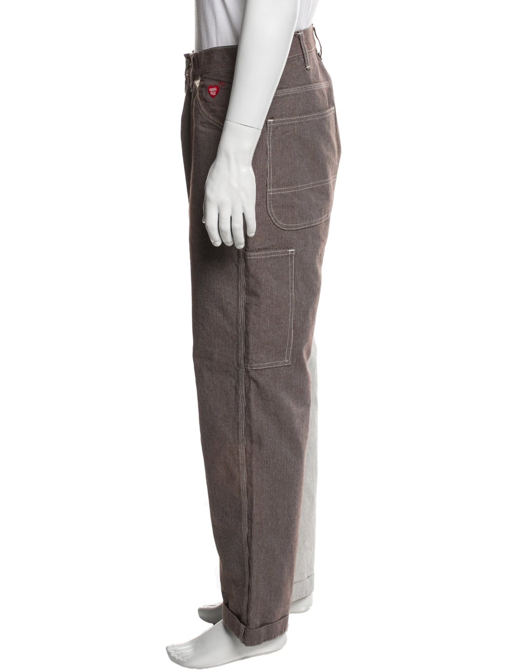 Human Made Pants Colorblock Pattern Slit Pockets - image 2