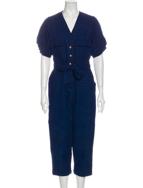 Hunter Bell V-Neck Jumpsuit Blue