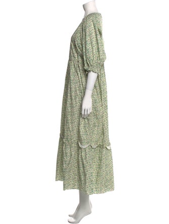 Hunter Bell Floral Print Long Dress