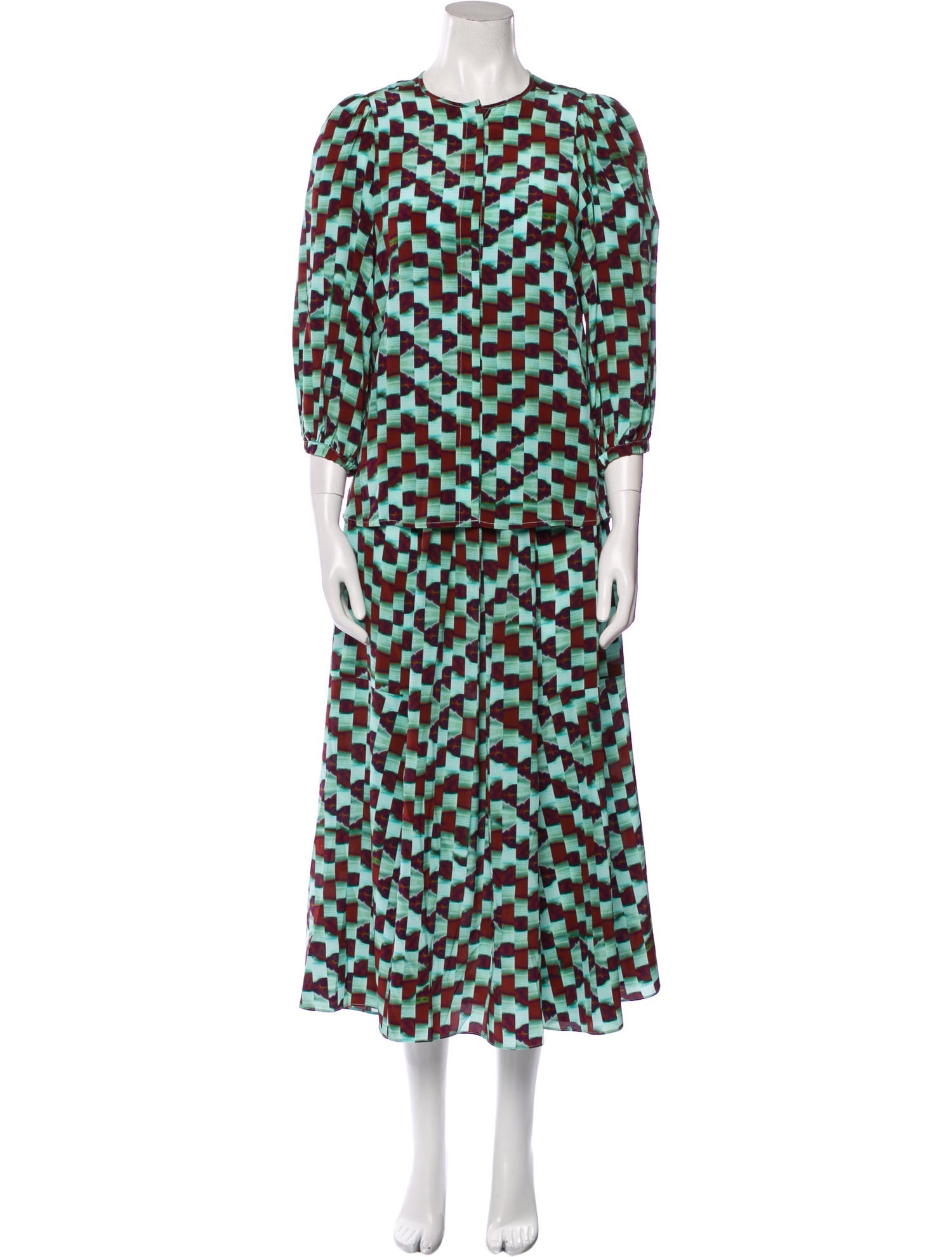 Hunter Bell Silk Printed Skirt Set