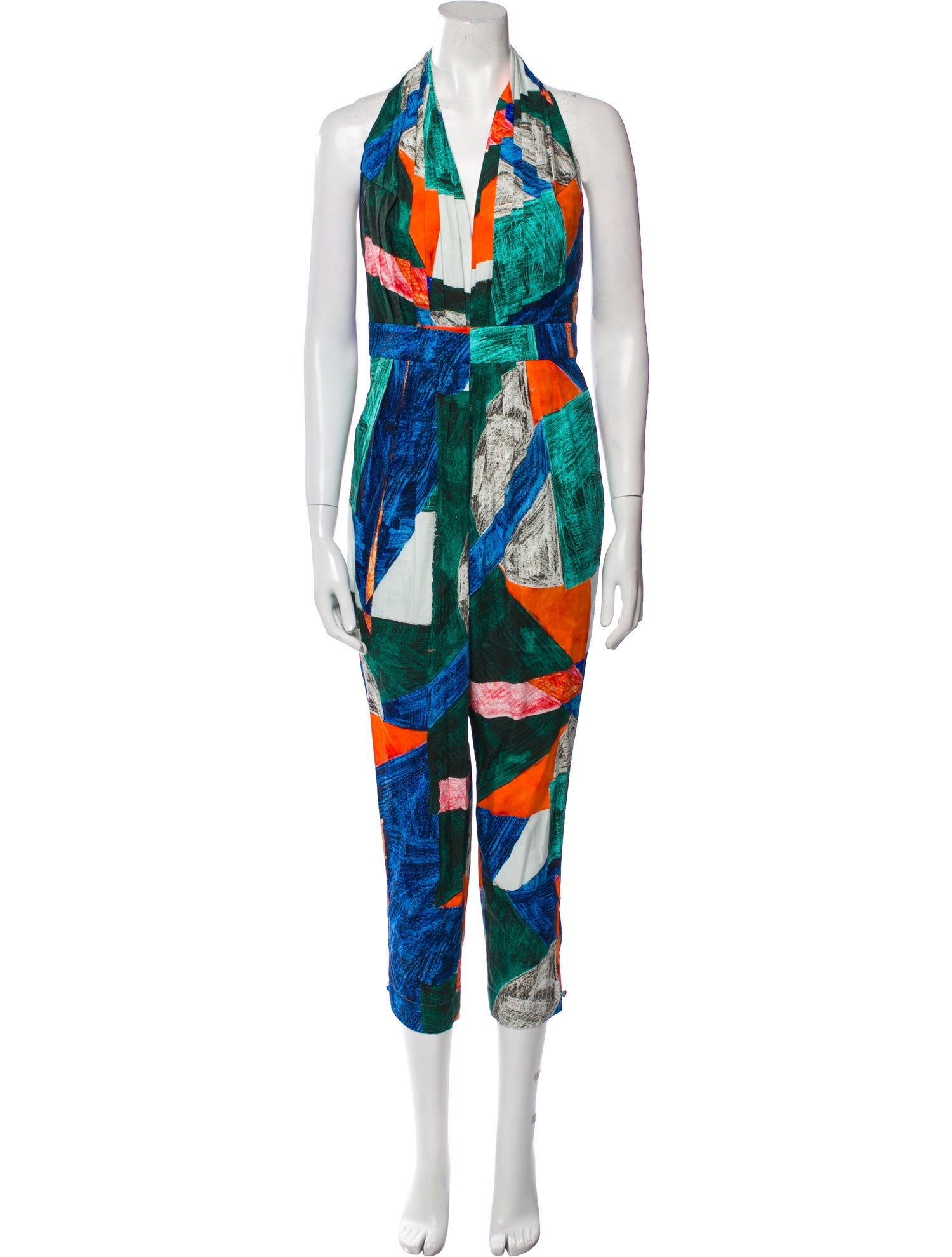 Hunter Bell Printed Halterneck Jumpsuit