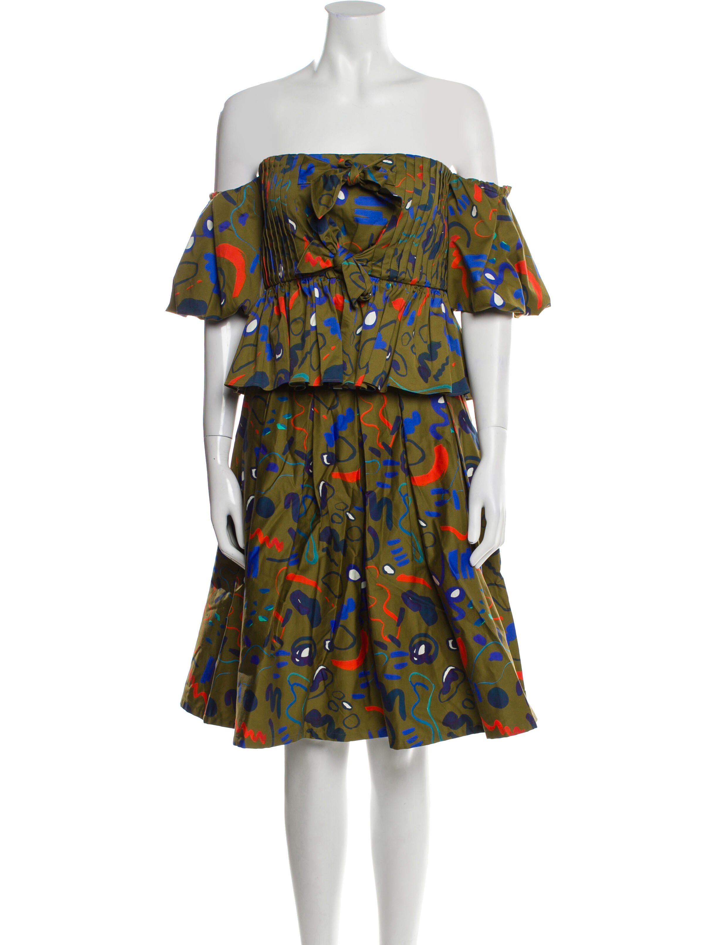 Hunter Bell Printed Pleated Accents Skirt Set