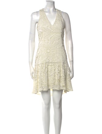Hunter Bell Lace Pattern Mini Dress