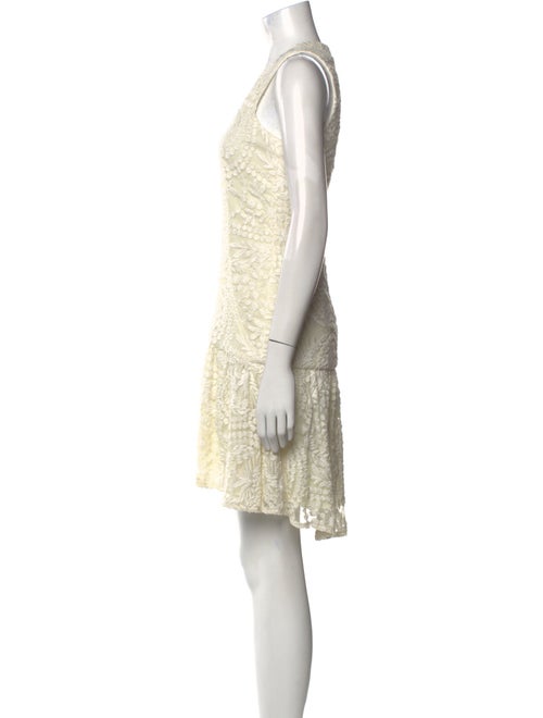 Hunter Bell Lace Pattern Mini Dress