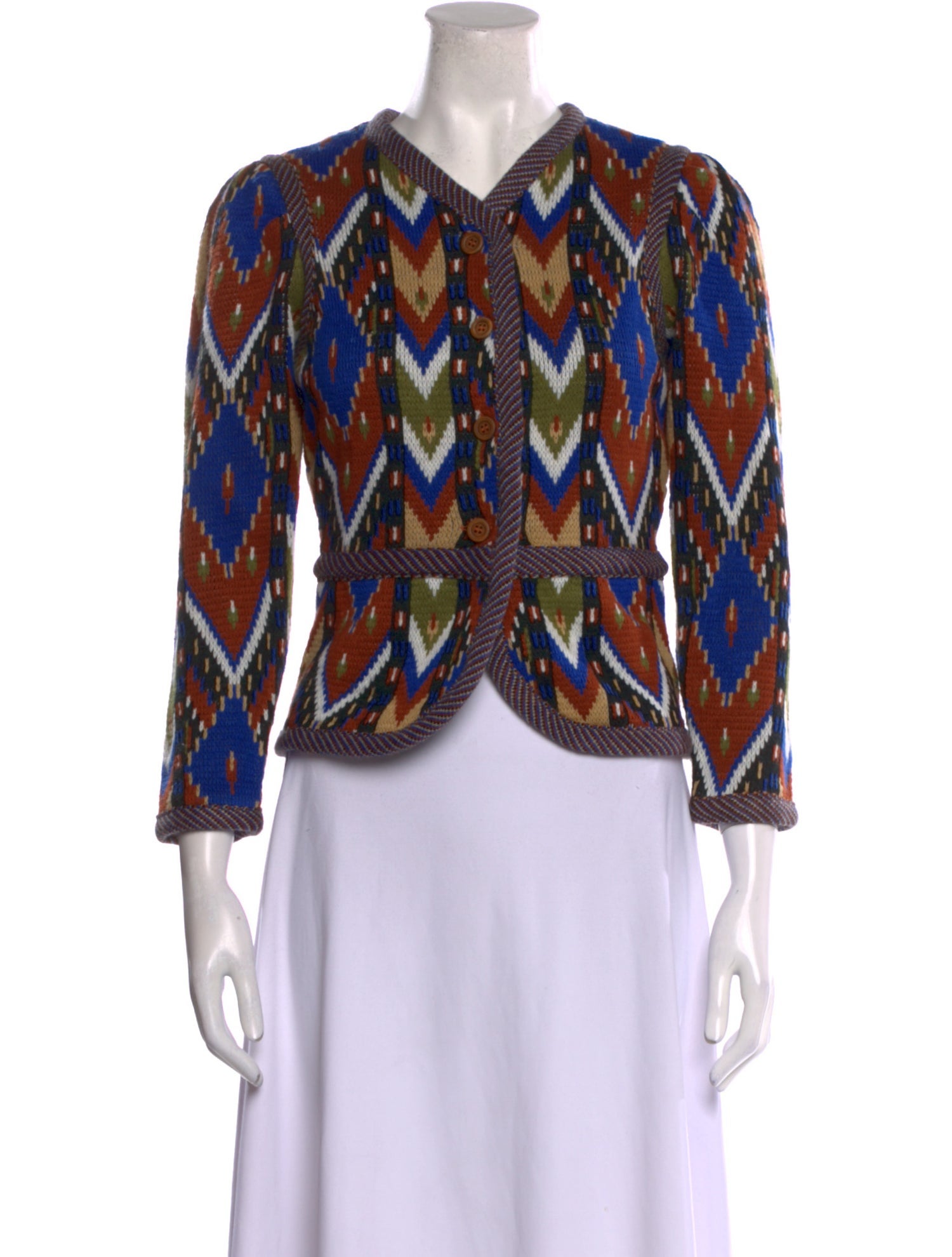 Hunter Bell Printed V-Neck Sweater