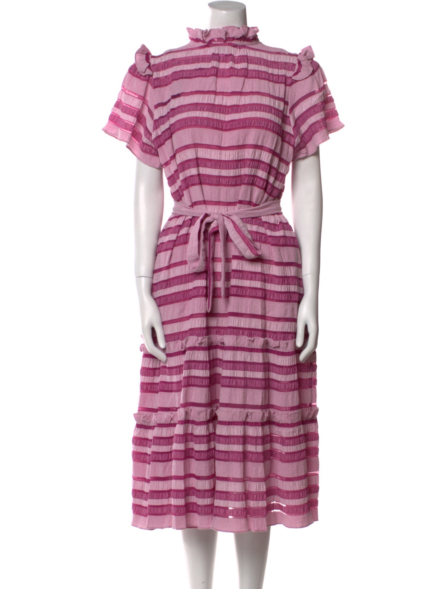 Hunter Bell Striped Midi Length Dress w/ Tags