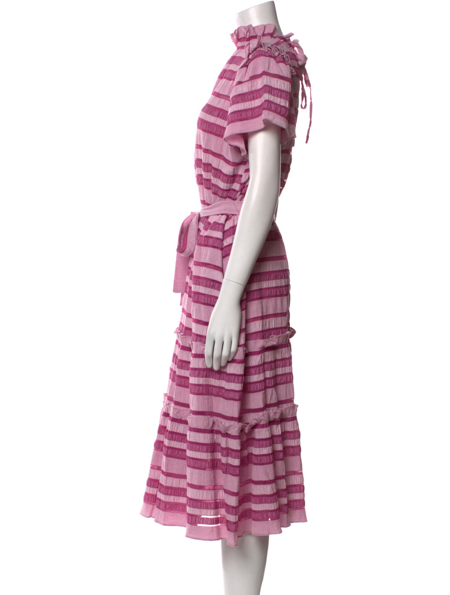 Hunter Bell Striped Midi Length Dress w/ Tags