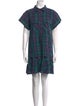 Hunter Bell Plaid Print Mini Dress