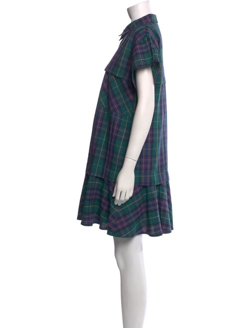 Hunter Bell Plaid Print Mini Dress
