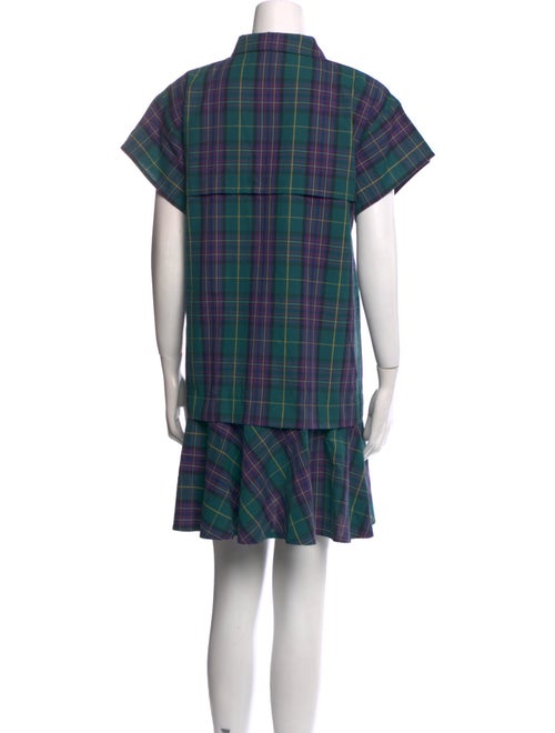 Hunter Bell Plaid Print Mini Dress