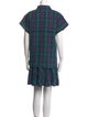 Hunter Bell Plaid Print Mini Dress