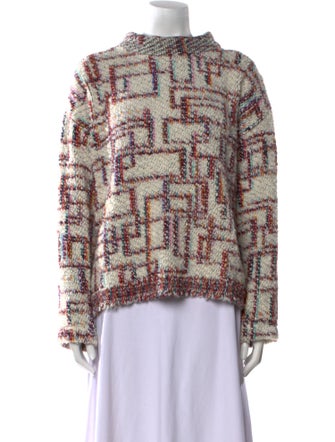 Hunter Bell Printed Mock Neck Sweater