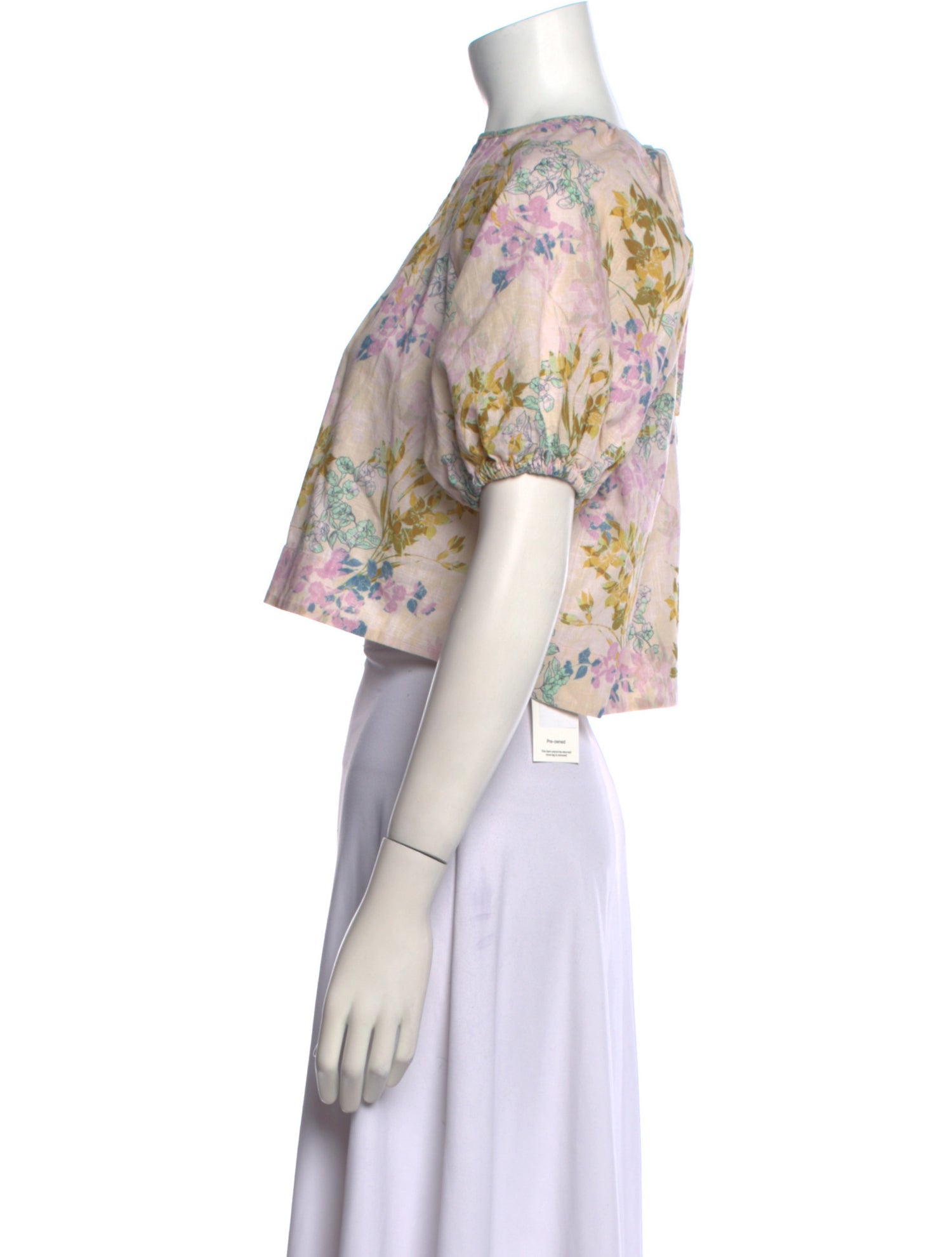 Hunter Bell Floral Print Bateau Neckline Sweater