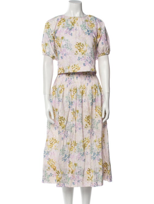 Hunter Bell Floral Print Ruffle Embellishment Skirt Set