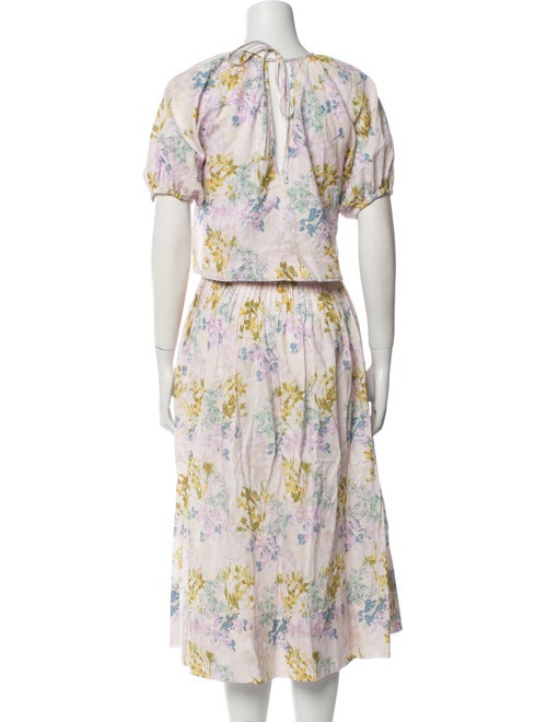 Hunter Bell Floral Print Ruffle Embellishment Skirt Set