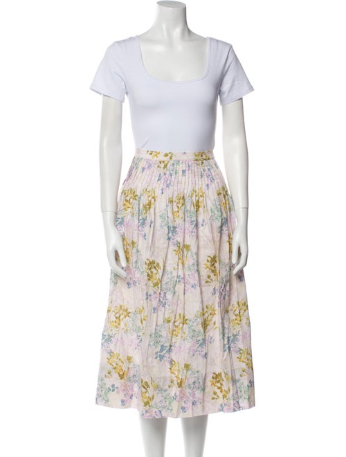 Hunter Bell Floral Print Ruffle Embellishment Skirt Set