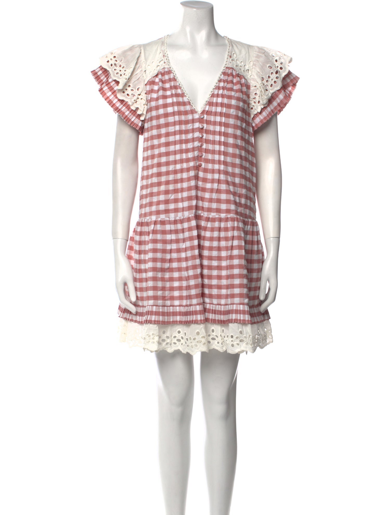 Hunter Bell Plaid Print Mini Dress