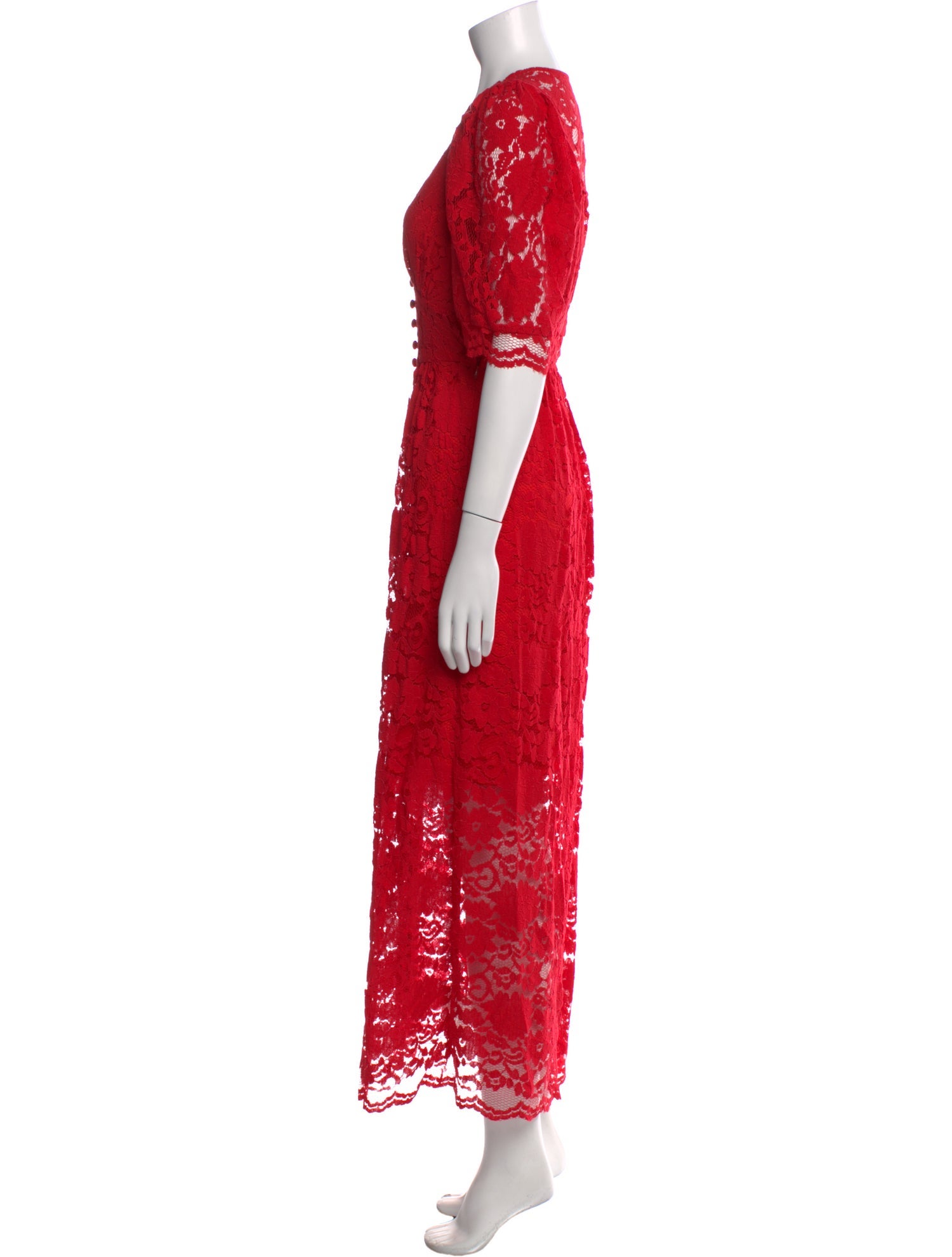 Hunter Bell Lace Pattern Long Dress