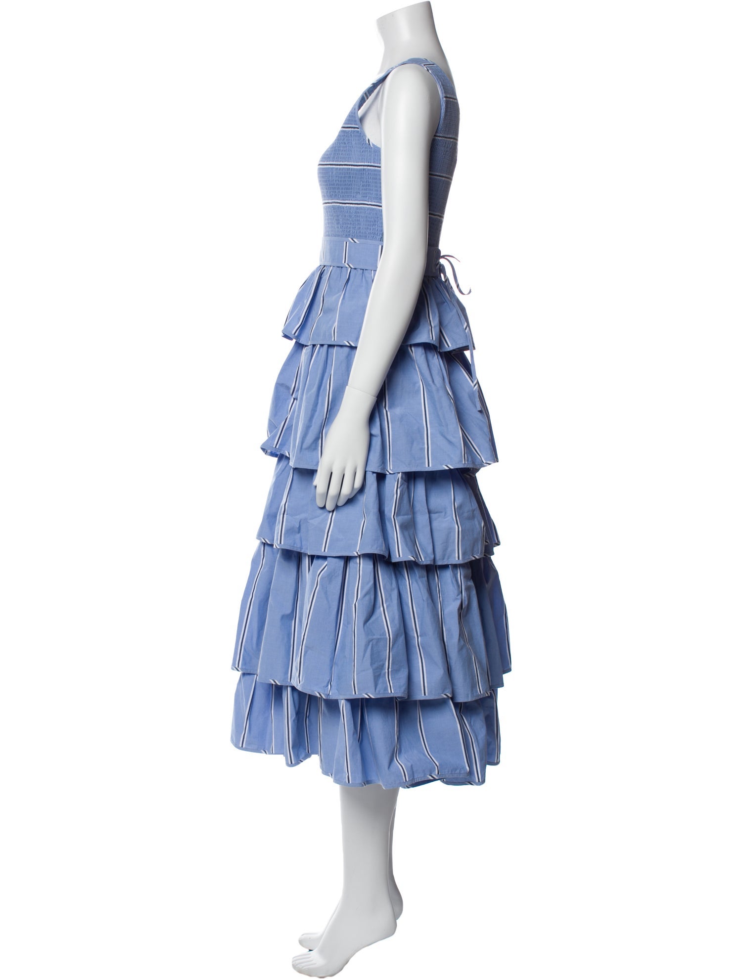 Hunter Bell Striped Midi Length Dress