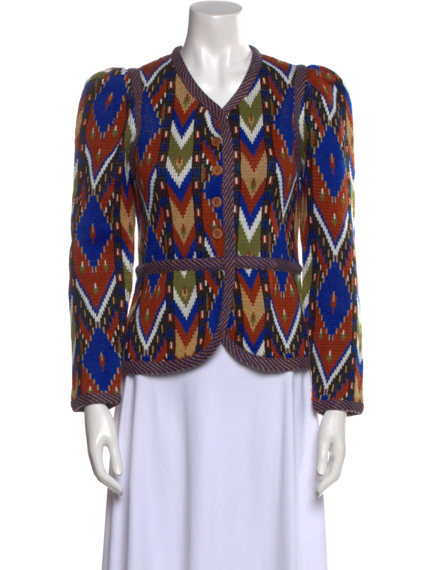 Hunter Bell Printed V-Neck Sweater