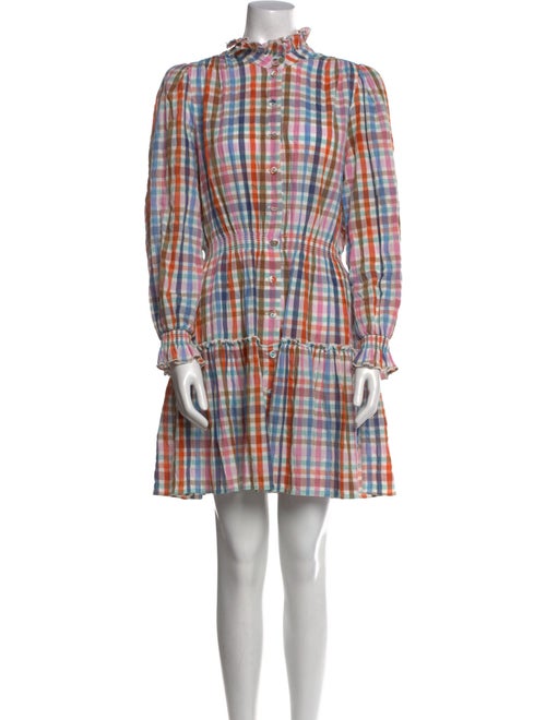 Hunter Bell Plaid Print Mini Dress