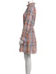 Hunter Bell Plaid Print Mini Dress