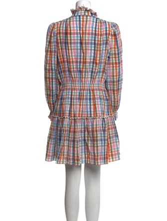 Hunter Bell Plaid Print Mini Dress