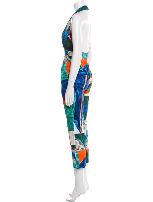 Hunter Bell Printed Halterneck Jumpsuit