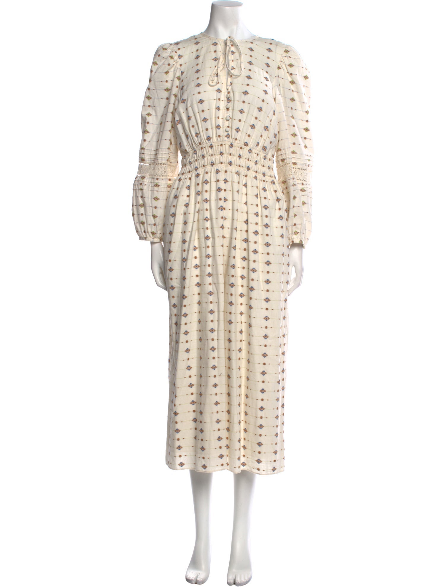 Hunter Bell Printed Midi Length Dress