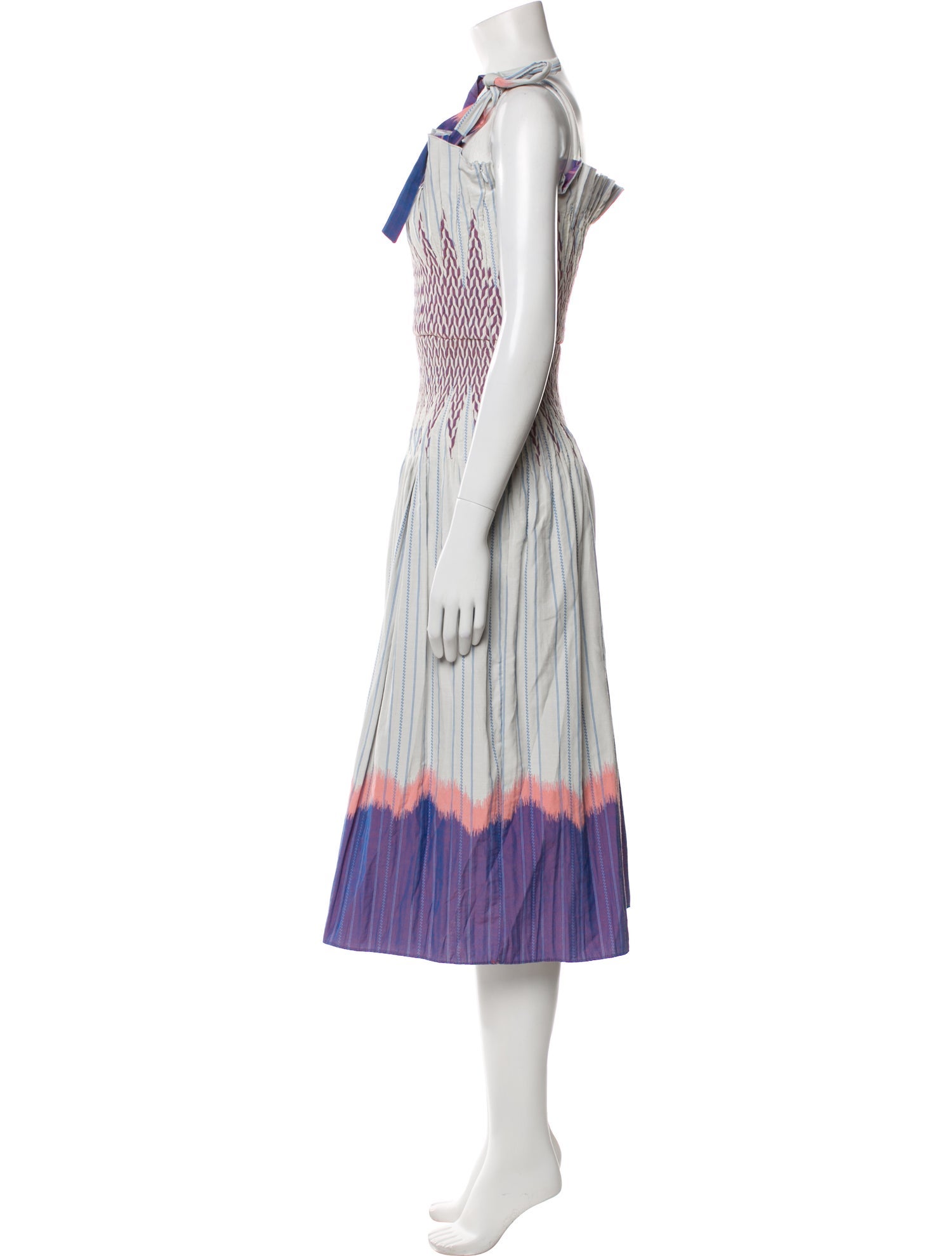 Hunter Bell Striped Midi Length Dress