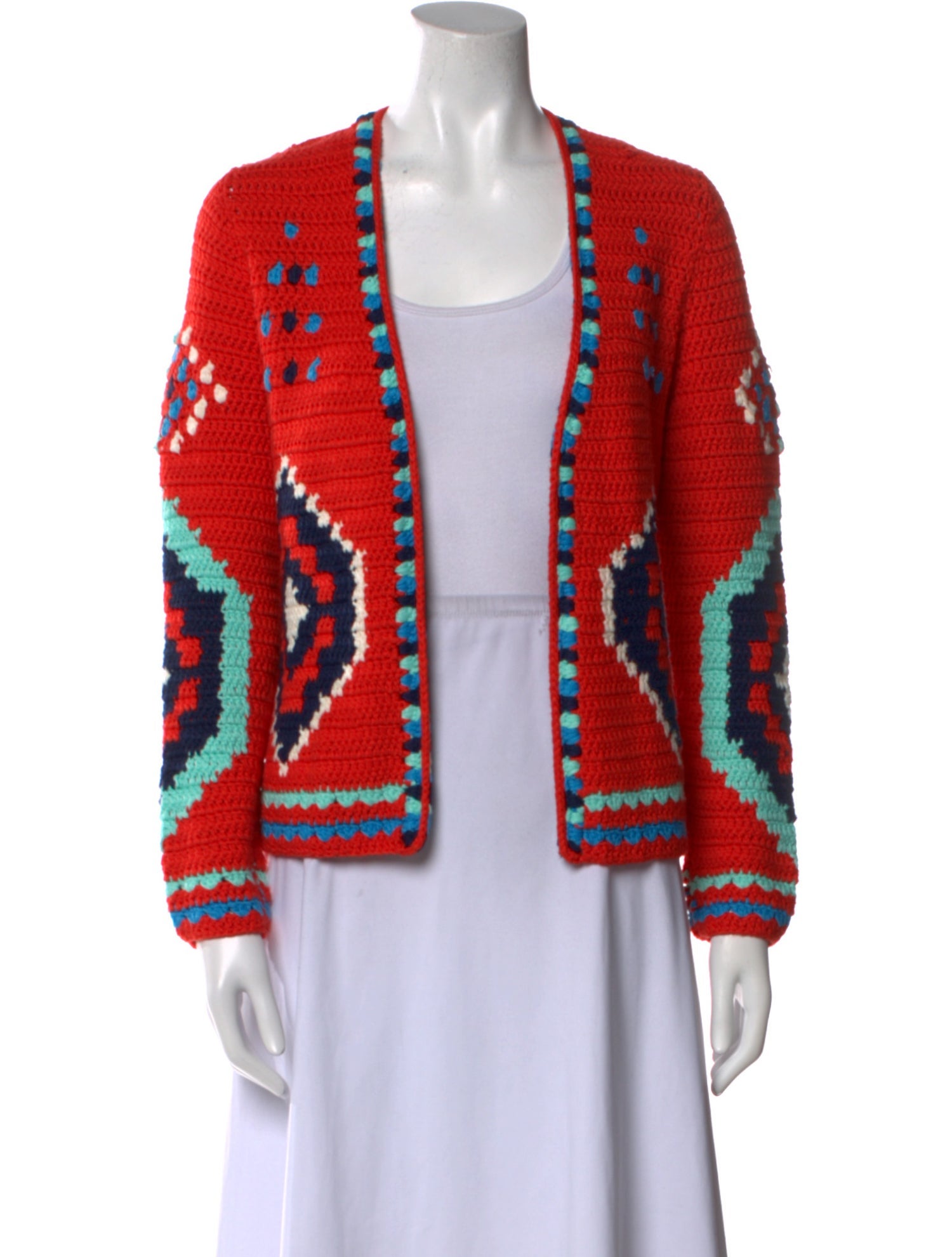 Hunter Bell Printed Open Front Sweater