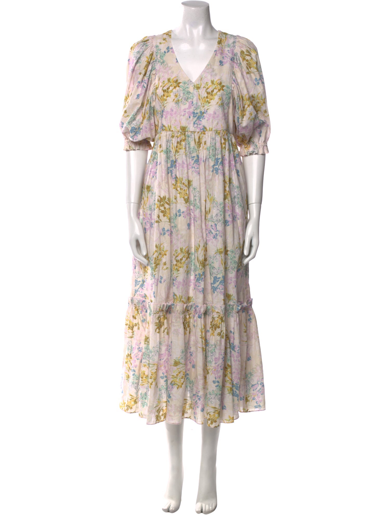 Hunter Bell Floral Print Long Dress