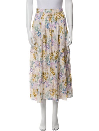 Hunter Bell Silk Midi Length Skirt