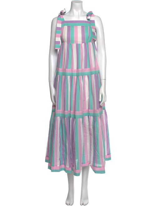 Hunter Bell Striped Midi Length Dress